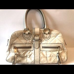 [Marc Jacobs] Double Pocket Cream Leather Satchel